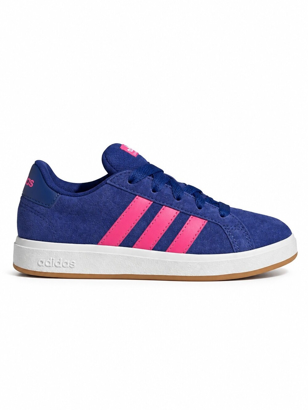 NWT Adidas Grand Court 00s Suede Skate Sneaker Blue Pink 4Y